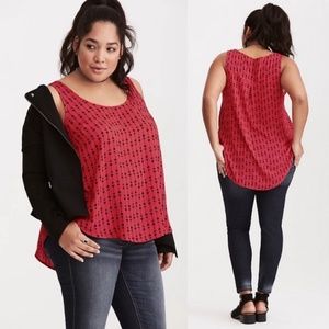 Torrid High Low Red Arrow Tank